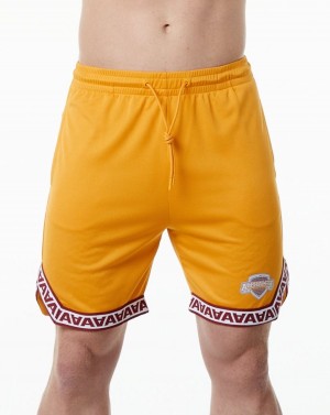 Marigold Alphalete Varsity Basketball Short 9" Men's Shorts | 5870196-UZ