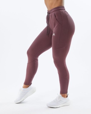 Mauve Alphalete ELMTS Zip Jogger Women's Jogger | 4789536-UP