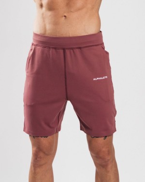 Mauve Alphalete Trace Short 8" Men's Shorts | 3018627-UK