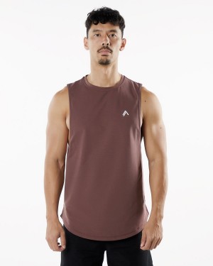 Merlot Alphalete Dynasty Tank Men's Tanks | 9586423-YM