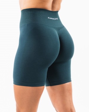 Midnight Alphalete Amplify Short 6.5” Women's Shorts | 6439780-BV