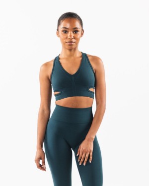 Midnight Alphalete Stratus Bra Women's Sports Bra | 1647028-GR