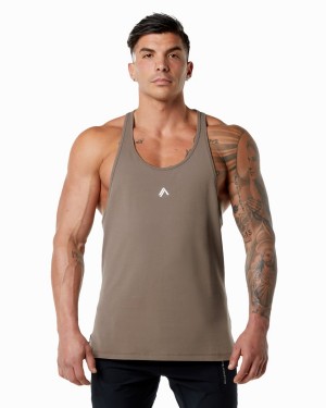 Mocha Alphalete Emblem Stringer Men's Stringers | 6735194-XC