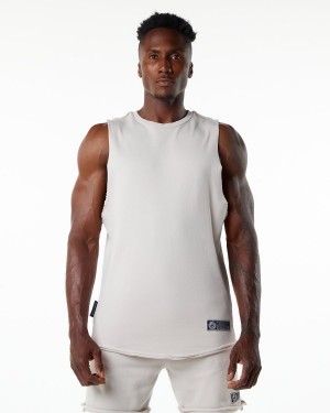 Moonstone Alphalete Very Terry Cutoff Men's Stringers | 4850263-JD