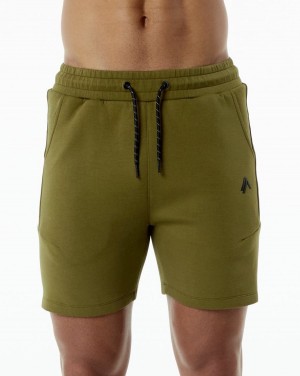 Moss Alphalete ELMTS Athletic Short 6" Men's Shorts | 4872150-SN