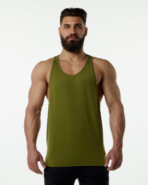 Moss Green Alphalete Evo Stringer Men's Stringers | 9350126-BA