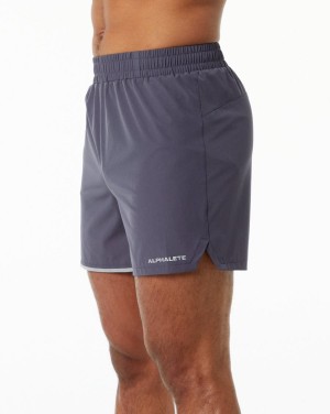 Muted Purple Alphalete Core Stride Short 5” Men's Shorts | 4810672-VM