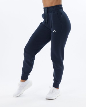 Navy Alphalete ELMTS Cuffed Jogger Women's Jogger | 1908326-UR