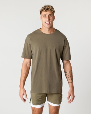 Oak Alphalete Heavy Cotton Core Tee Men's Shirts | 1854327-TJ