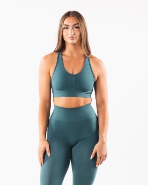 Ocean Alphalete Amplify Bra Women's Sports Bra | 4065291-BM