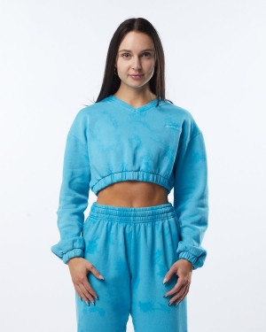 Ocean Alphalete HCTS Sweater Women's Jackets | 4516973-SM