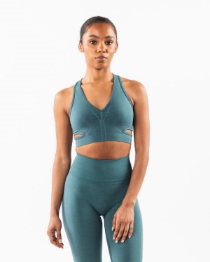 Ocean Alphalete Stratus Bra Women's Sports Bra | 1352869-MS