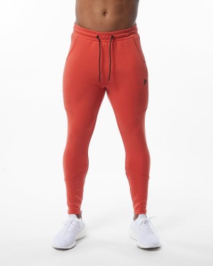 Orange Alphalete ELMTS Zip Jogger Men's Jogger | 3926471-MO