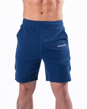 Persian Blue Alphalete Trace Short 8" Men's Shorts | 4785021-QC