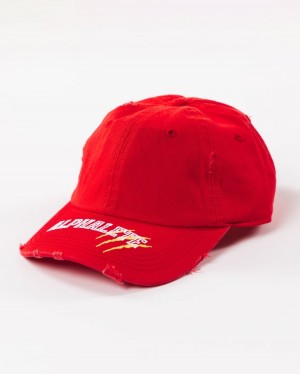 Red / White / Yellow Alphalete Claw Hat Men's Accessories | 0742395-CE