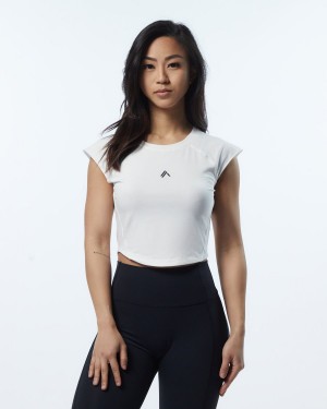 Resin Alphalete Velocity Crop Tee Women's Shirts | 1925367-LE