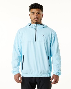 Rocket Blue Alphalete Infinity Tech Jacket Men's Jackets | 9634527-BO