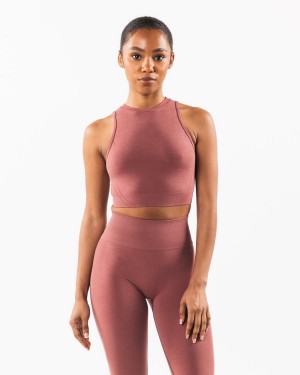 Rose Alphalete Stratus Crop Tank Women's Tank Top | 9764105-GM