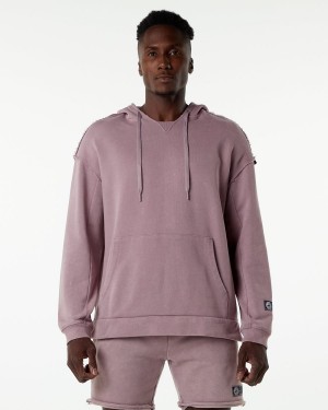 Rose Quartz Alphalete Very Terry Hoodie Men's Hoodie | 2178649-ZG