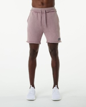 Rose Quartz Alphalete Very Terry Short Men's Shorts | 3490758-BW