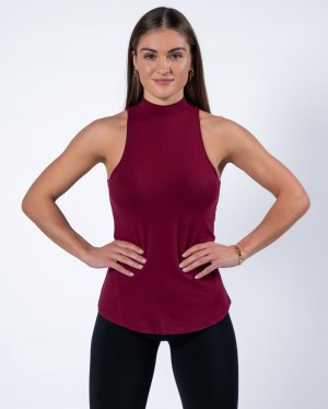 Ruby Red Alphalete Evo Tank Women's Tank Top | 7546283-TI