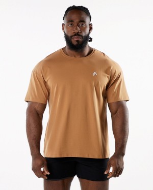 Rust Alphalete Emblem Tee Men's Shirts | 2145870-TN