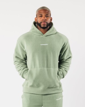 Sage Alphalete King Hoodie Men's Hoodie | 4768503-DP