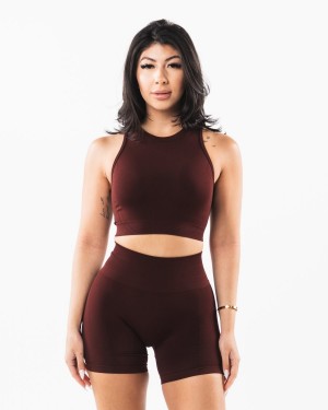 Sangria Alphalete Stratus Crop Tank Women's Tank Top | 3418972-QF