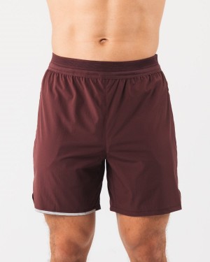 Sangria Alphalete Studio Short 6" Men's Shorts | 8965712-CL