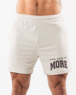 Sea Shell Alphalete LDB More Mesh Short 6" Men's Shorts | 3685719-IY