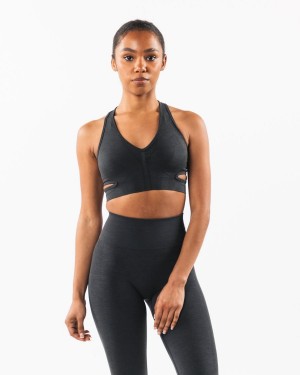 Shadow Alphalete Stratus Bra Women's Sports Bra | 1387496-YW