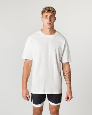 Shell Alphalete Heavy Cotton Core Tee Men's Shirts | 0715243-WZ