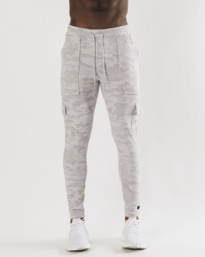 Silver Camo Alphalete Identity Cargo Men's Jogger | 4230597-RP