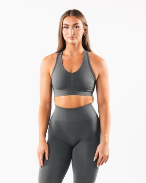 Smoke Alphalete Amplify Bra Women's Sports Bra | 5829310-IS