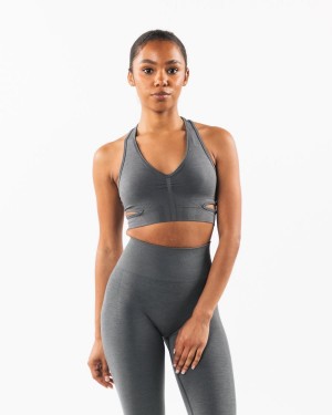 Smoke Alphalete Stratus Bra Women's Sports Bra | 5910237-IU