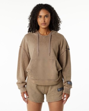 Smokey Quartz Alphalete Very Terry Hoodie Women's Hoodie | 5907832-YQ