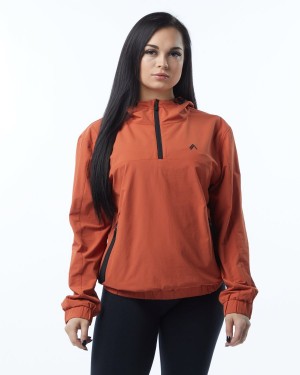 Sour Tangerine Alphalete Infinity Tech Jacket Women's Jackets | 5679430-DS