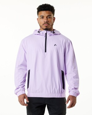 Static Lavender Alphalete Infinity Tech Jacket Men's Jackets | 4507683-WR