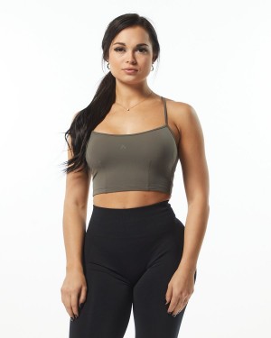 Stone Grey Alphalete Ultrasoft Camisole Tank Women's Tank Top | 3786052-UQ