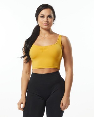 Sunflower Alphalete Ultrasoft Square Neck Tank Women's Tank Top | 9587261-FG