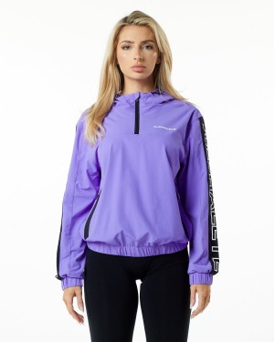 Synthetic Violet Alphalete Infinity Tech Jacket Women's Jackets | 4509728-PZ