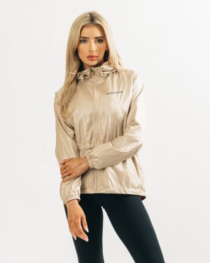 Tan Alphalete Infinity Explorer Jacket Women's Jackets | 9203647-TF