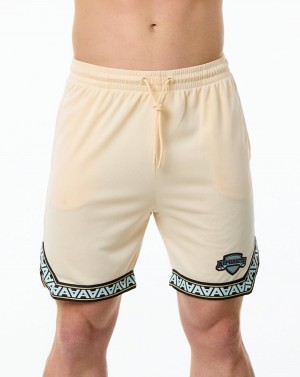 Tan Alphalete Varsity Basketball Short 9" Men's Shorts | 1350269-SU