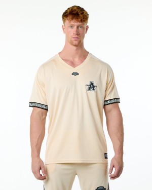 Tan Alphalete Varsity NFL Jersey Men's Shirts | 3087265-MP