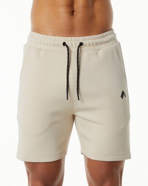 Vanilla Alphalete ELMTS Athletic Short 6" Men's Shorts | 2438751-HO