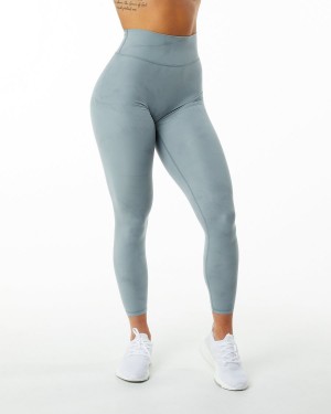 Washed Denim Alphalete Alphalux Wonder Legging 27" Women's Leggings | 8721354-OW