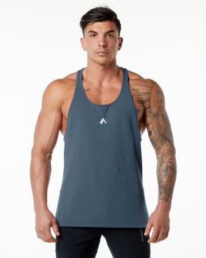 Whale Blue Alphalete Emblem Stringer Men's Stringers | 3586192-BX