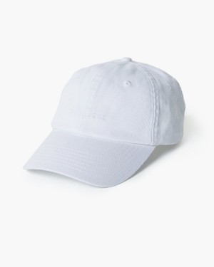 White Alphalete Core Dad Hat Men's Accessories | 5386472-LB