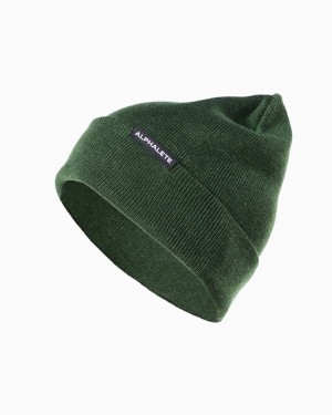 Wild Sage Alphalete Essential Foldover Beanie Men's Accessories | 9173580-QU