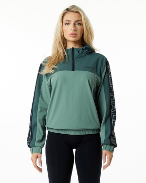 Wild Sage Alphalete Infinity Tech Jacket Women's Jackets | 6724039-VP